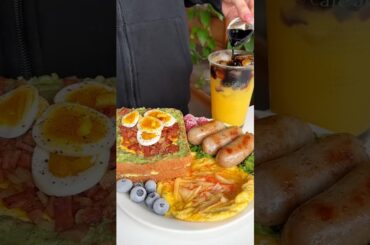 Simple Healthy Breakfast recipe in 10 minutes | Avocado Mayo Toast Crab Stick Egg #shorts #mukbang