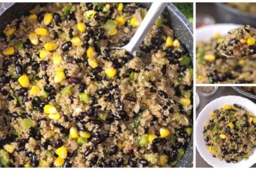 Healthy Quinoa Black Bean Salad | Best Quinoa Recipes for Weight Loss | How to cook Quinoa