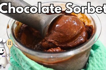 4 Ingredient Low Calorie Chocolate Sorbet (Using a Ninja Creami)