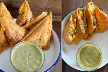 Protein-Rich Besan Paneer Sandwich for Weight Loss | Healthy No Bread Paneer Sandwich Recipe