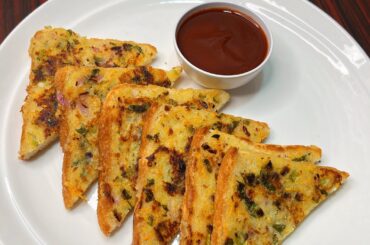 5 Minutes Breakfast Recipe With Bread | Healthy Tea Time Snacks | Suji Bread Toast