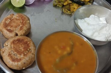 Healthy dinner thali,#daal #bati#steam daal bati recipe, please subscribe and like my Channel