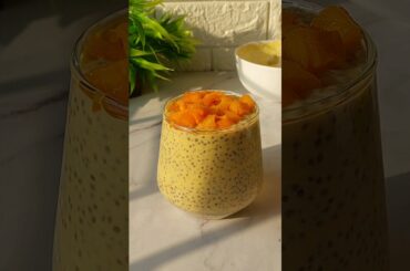 MANGO MILKSHAKE CHIA PUDDING | CHIA PUDDING | HEALTHY RECIPES | BREAKFAST RECIPE #shorts #breakfast