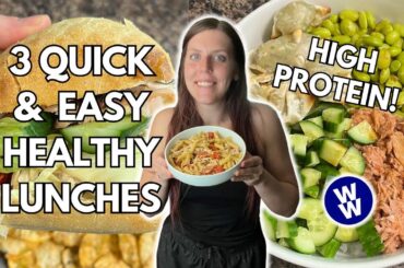 3 QUICK & EASY HIGH PROTEIN HEALTHY LUNCH RECIPES | WeightWatchers Points, Calories & Protein