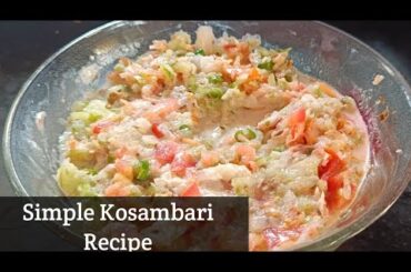 Simple Kosambari Recipe|| Healthy salad recipe| Kosambari #youtube #cooking