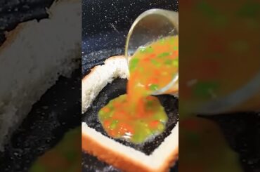 QUESO y HUEVO dentro de una Tostada! Idea de desayuno. #shortvideo