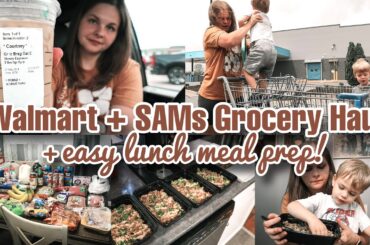 Walmart Grocery Haul + SAMs Club | Shop + Meal Prep | Easy, Healthy Lunch Prep | May 2024