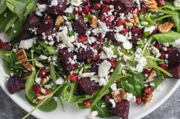 Roasted Beetroot Salad | Healthy Lunch Idea | Recipe with Feta & Pecans