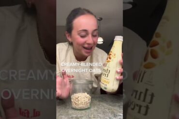 If you don’t blend your overnight oats, why? #healthyfood #healthybreakfast #healthydessert