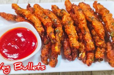 Veg Bullets Recipe | Easy Snacks Recipe | Veg Starter | Healthy Snacks Recipe | Chinies Recipe |