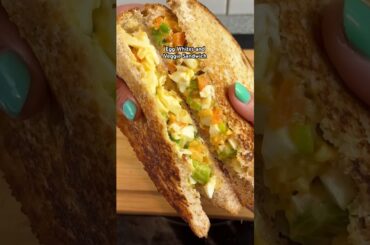 Egg Whites Veggie Sandwich #highprotein #fatloss #healthyrecipes #healthy #lunchideas #lunchrecipes