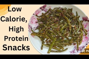 Green Beans Stir fry, Low calorie, High Protein and Fibres !!  Healthy Snacks.