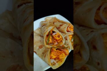 Paneer Kathi Roll #shorts #recipe #asmr #paneerkathiroll #paneerroll