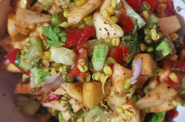 Sprouted salad Recipe/Moong Daal Protein and Fibre Healthy Salad For Weight Loss #Cooking Ka Pitara#
