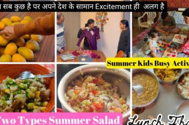 Summer Healthy &Productive Morning to Night Routine~Lunch Thali~Summer Salad Recipes~Kids Activities