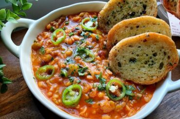 Hearty Grains Soup with Garlic Herb Baguette | Healthy Dinner Recipe by Masuma's Culinary
