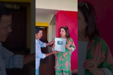 My YouTube Silver button! @FarahKhanK #shorts