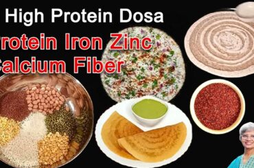 3 High Protein Dosa Recipes | For Muscle & Bone Strong | Healthy Breakfast Ideas. Millet. Multigrain