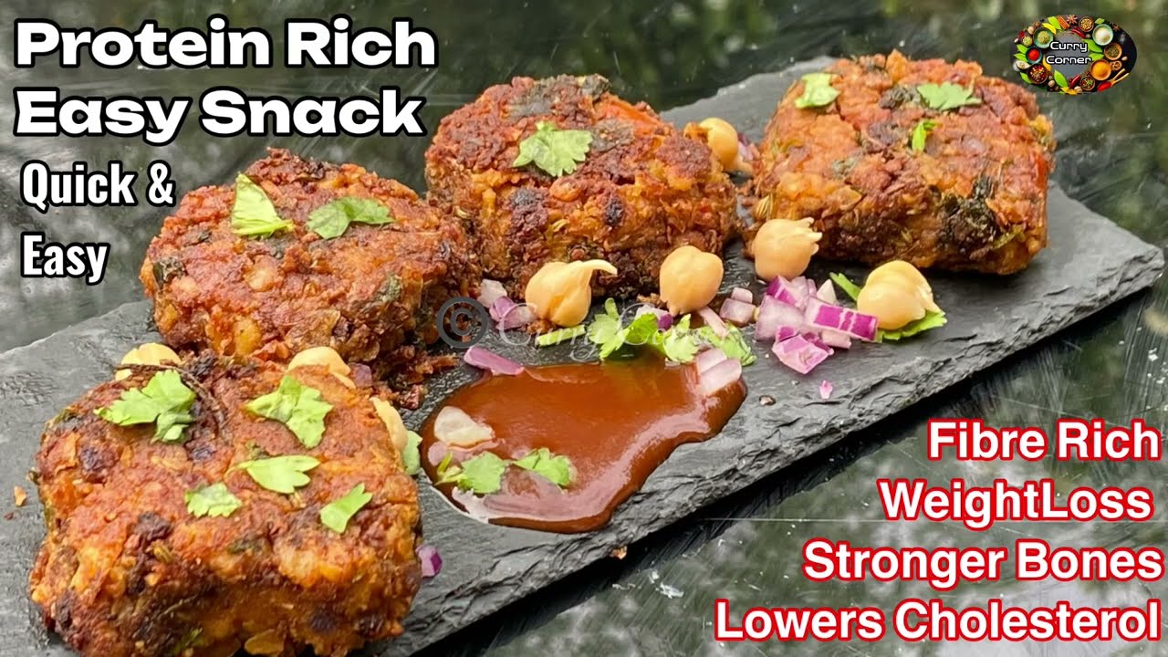 Low Fat Chickpeas Cutlets |High Protein, Weight loss |Snacks Recipe Low Fat Chickpeas Cutlets |High Protein, Weight loss |Snacks Recipe