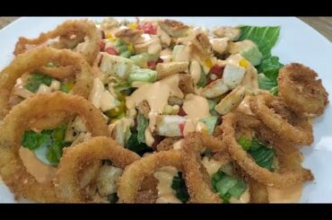 Crispy Onion Ring Salad Recipe/Healthy Salad Recipe
