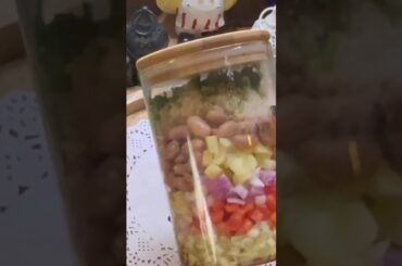 Healthy salad jar
