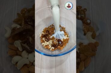 Dry Fruit Milkshake ASMR #ytshorts #recipe #easy #viral #healthy #food #drink