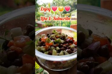 Quick protein bowl #salad #chat #Chana #cucumber #healthy #breakfast #india #tomato #food #ytshorts
