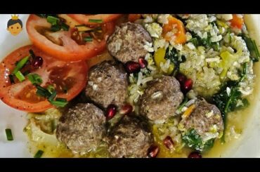 Healthy Dinner - only 465 Calories per Person! Very tasty Meatball with Vegetables and Rice Stew!