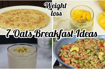 Easy and Healthy Oats Breakfast Recipes   | Weight Loss recipes | smoothie | Weight Loss Smoothie