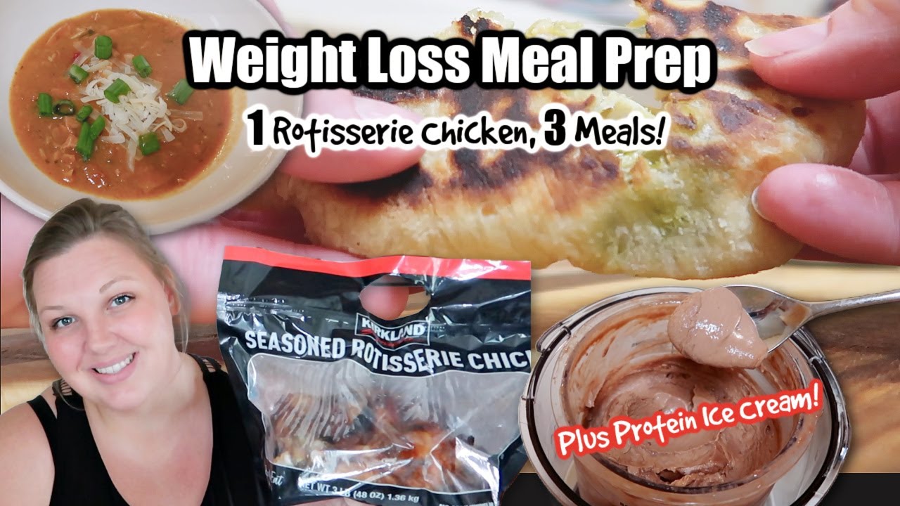 1 Rotisserie Chicken, 3 Meals! New Protein Ice Cream Recipe! WEIGHT LOSS MEAL PREP | Calorie Deficit 1 Rotisserie Chicken, 3 Meals! New Protein Ice Cream Recipe! WEIGHT LOSS MEAL PREP | Calorie Deficit