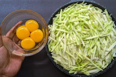 Just Add Eggs With Cabbage Its So Delicious/ Simple Breakfast Recipe/ Healthy Cheap & Tasty Snacks