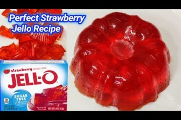Strawberry Jello | How To Make Jello | Strawberry jell-o Sugar Free low calorie gelatin dessert