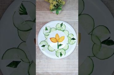Cucumber Carving Skills l Vegetable Cutting Ideas #saladcarving #art #vegetables #cuttingskills