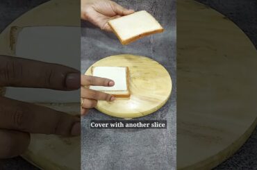 # short # Easy breakfast recipe cheesy sugar sandwich #