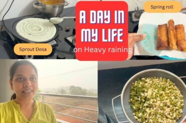 Healthy Breakfast Sprout's Dosa | Making Spring roll | |Deeps vlog