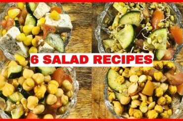 Salad For Weight Loss | 6 Healthy Salad Recipes | Salad Recipes | Easy Salad Recipe