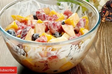 Yummy and Healthy Yogurt Fruit Breakfast Salad Recipe