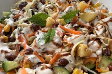 How to make high protein salad healthy salad #healthysalad #highproteinsalad #chickpeasalad