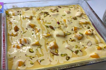 Mango Arabian Pudding | Mango Custard Pudding  | Eid Special Dessert tasty food with faiza