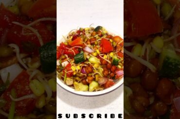 Healthy Sprouts Salad Recipe | Sprouts chat #shorts #ytshorts #salad #breakfast #proteinsalad