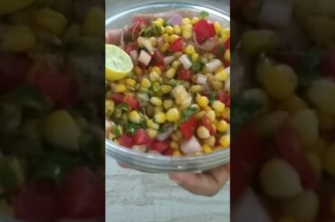 Sweet corn# chaat recipe easy and tasty #shorts #corn chaatHealty Diet Salad #youtubeshorts#viral