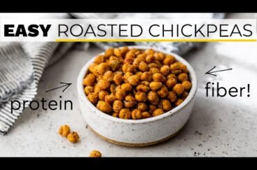 CRUNCHY AND DELICIOUS ROASTED CHICKPEAS | healthy snack hack!