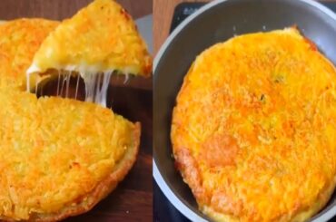 Cheese potato Omelets!Simple healthy breakfast.