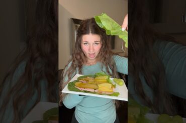 Lettuce wrap healthy recipe! Day 11/20 easy snacks #healthy #wrap #food #lifestyle