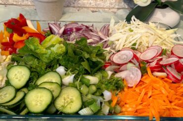 How to make Healthy SALAD: I Eat Vegetables SALAD  DAILY as Vitamin  Supplements to Boost  Energy .