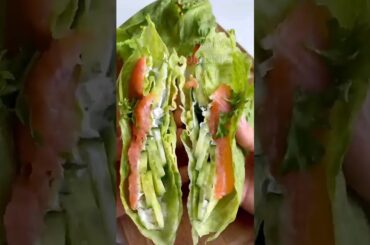 Healthy lettuce sandwich very easy to prepare