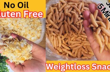 2 different low calorie snacks for weight loss | Ragi velluli karam Murmure | Jonna karam murmure