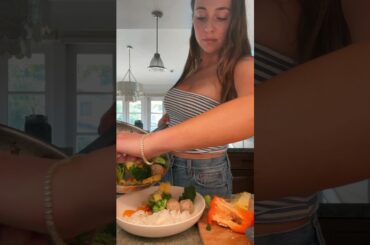 High protein summer dinner! All from trader joes :) #healthydinner #easydinner #highprotein