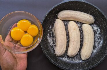 The Best Banana Recipe With Just Banana & Eggs/Simple Healthy Breakfast Recipe/Cheap & Tasty Snacks