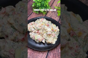 CREAMY ROASTED SWEET POTATO SALAD | HEALTHY, NO MAYO #shorts #ytshorts #salad #trending #healthy